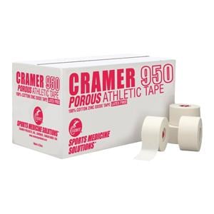 950 Porous Trainers Tape Cotton/Zinc Oxide 1"x15yd White Non-Sterile 48/Ca