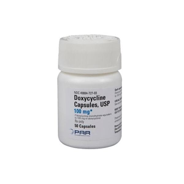 Doxycycline Monohydrate Tablets 100mg Bottle 50/Bt