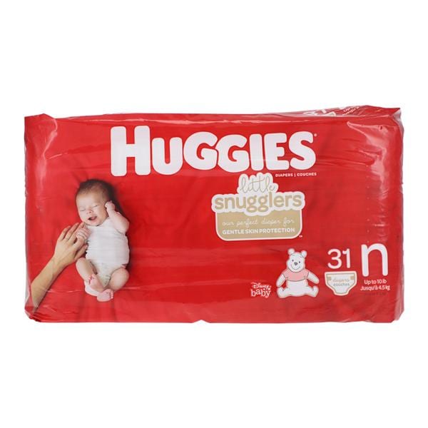 Dprs Hggs Ltl Snglr Infant Unisex Nwbrn Max 0-10lbs White Fragrance Free 31/Pk, 4 PK/CA