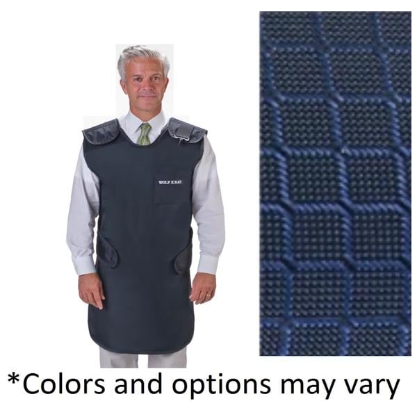 X-Ray Apron Shimmering Navy Blue Lightweight Lead 25x40" .5mm Equivalence Ea