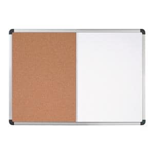 Magnetic Dry-Erase Combo Board, Cork/Steel, 24x36" Ea