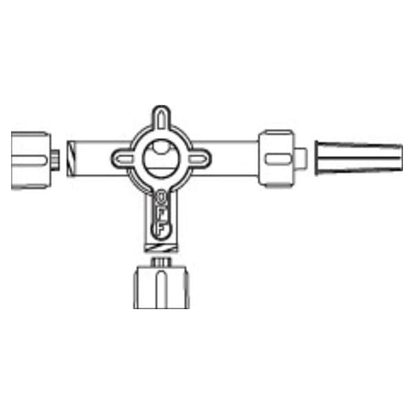 4-Way Stopcock Extended Male Luer Lock 50/Ca