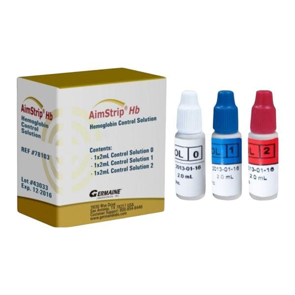 AimStrip Hemoglobin Level 0-2 Control Set Ea