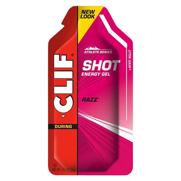 Clif Shot Energy Gel Raspberry 1.2oz Packet 24/Bx