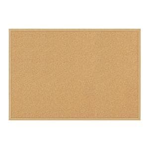 FORAY™ Cork Board 24x36" Tan Cork Light Oak Frame Ea