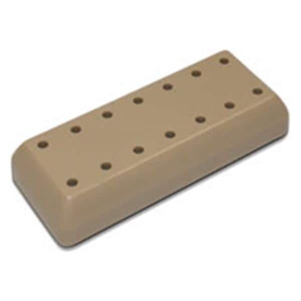 Bur Block Magnetic Plastic 14 Hole Beige Ea