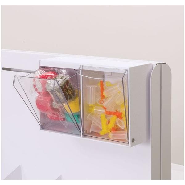 LabWall Tilt Bin 4-Unit Clear Ea