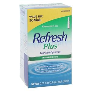 Refresh Plus Eye Lubricant Drops 0.1oz Singles 50/Bx