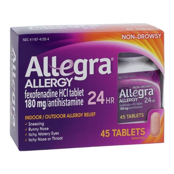 Allegra 24Hr Allergy Tablets 180mg 24 Hour 45/Bt