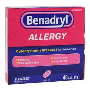 Benadryl Ultratabs 25mg 48/Bx, 24 BX/CA