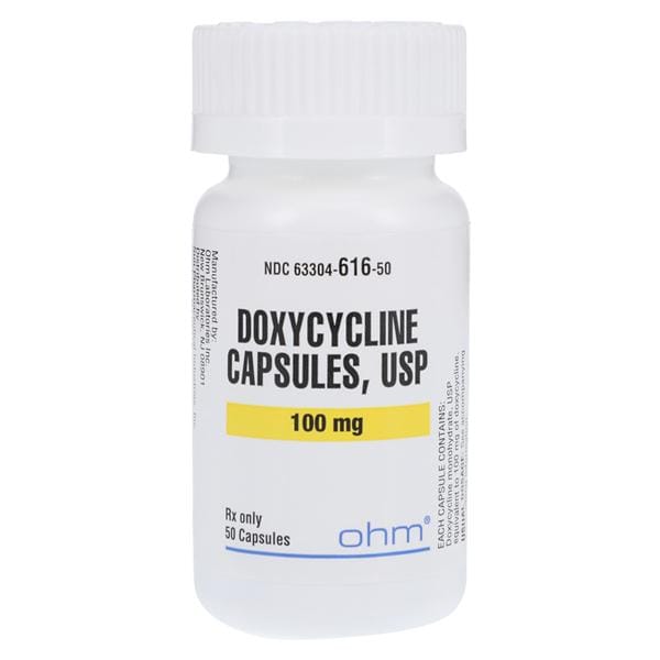 Doxycycline Monohydrate Capsules 100mg Bottle 50/Bt