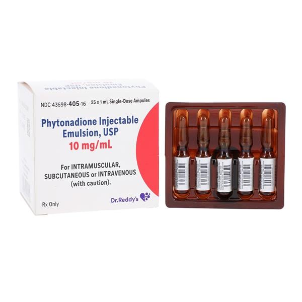 Phytonadione (Vitamin K) Injection 10mg/mL Ampule 1mL 25/Bx