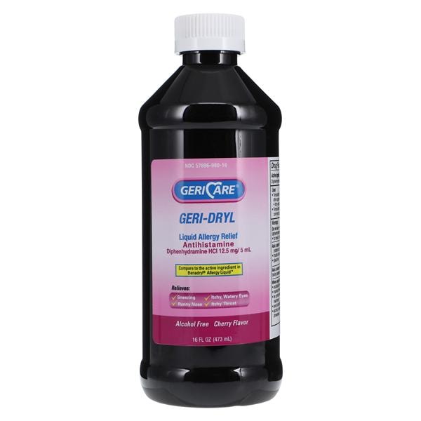 Diphenhydramine HCl Allergy Oral Elixir 12.5mg Cherry 16oz/Bt