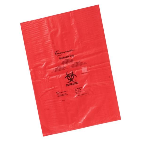 Biohazard Bag 1.57mil 8x12" Red Polypropylene 500/Ca