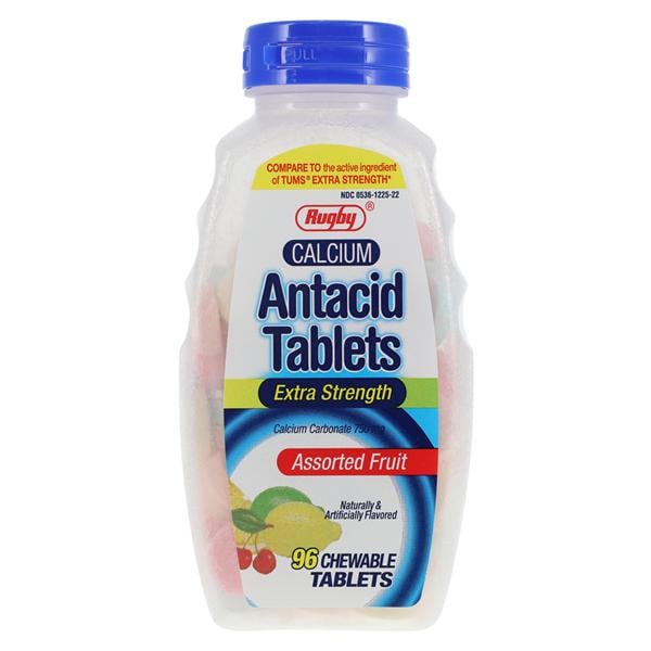 A&D Antacid Chewable Tablets 750mg Assorted Fruit 96/Bt