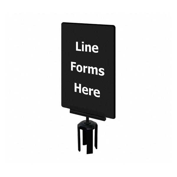 Acrylic Sign Black Line Forms Here Ea