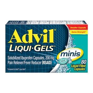 Advil Liquid Gel Mini Capsules 200mg 80/Bx