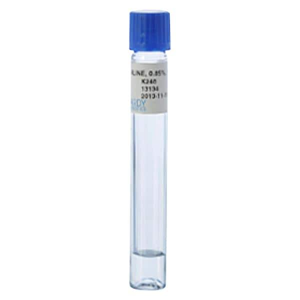 Tube Saline Clear Glass 0.85% 1mL 20/Bx