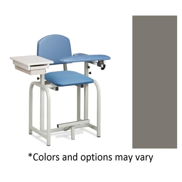 Lab X Series Blood Draw Chair New Warm Gray Steel Frame 400lb Capacity Ea