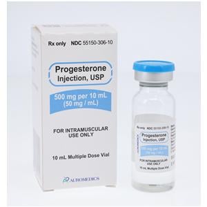 Progesterone Injection 50mg/mL MDV 10mL/Ea