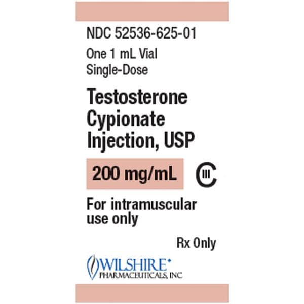 Testosterone Cypionate Injection 200mg/mL SDV 1mL/Vl