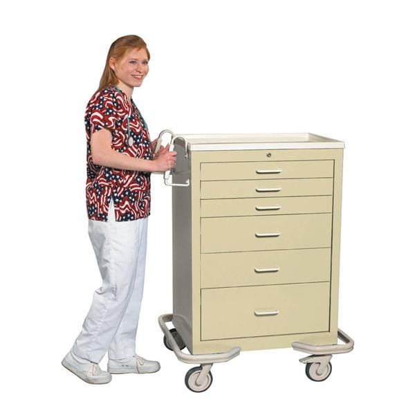 Procedure Cart 25x32x46-1/4" 5" Swivel Caster (6) Drawer Key Lock