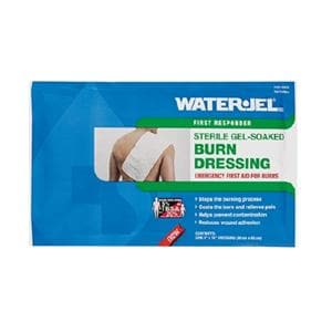 First Responder Gel-Soaked Emergency Burn Wound Dressing 18x8" Sterile Wht 20/Ca