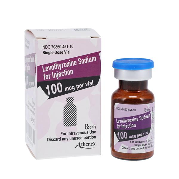 Levothyroxine Sodium Lyophilized Powder Injection 100mcg/vl SDV 5mL/Vl