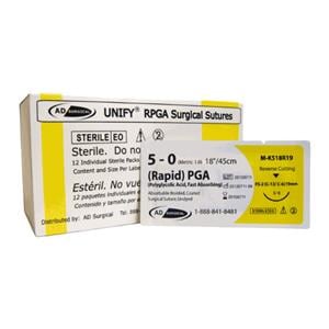 Unify Suture 5-0 18" Rapid Polyglycolic Acid Braid P-3 Undyed 12/Bx