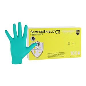 SemperShield Chloroprene Gloves X-Small Green Non-Sterile