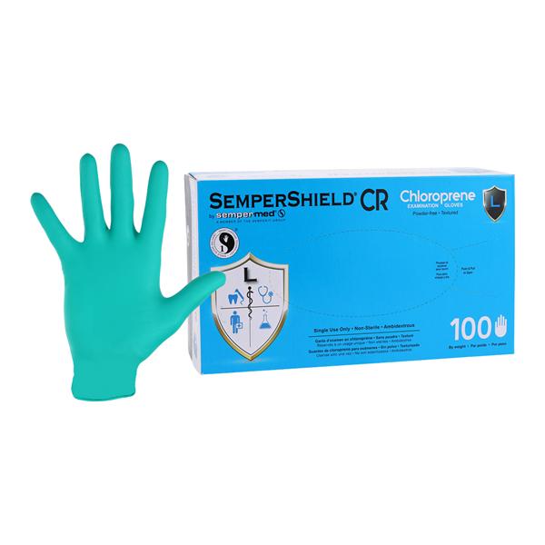 SemperShield Chloroprene Exam Gloves Large Green Non-Sterile