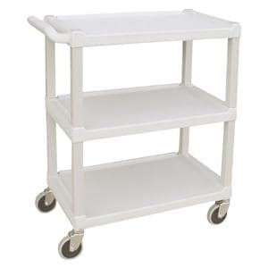 Cart Poly Utility 3 Shelf 17-1/8x34-7/8x32-1/2" Cap 300lb Ea