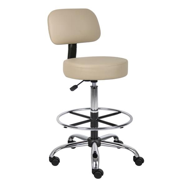 Caressoft Medical Stool with Dual Wheel 2" Casters 25x25x41-47" Ea