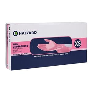 Underguard Nitrile Exam Gloves X-Small Pink Non-Sterile