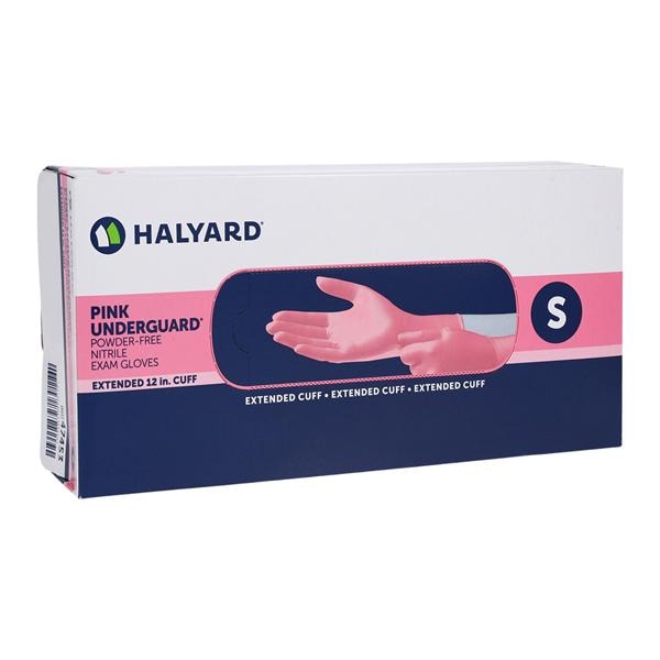 Underguard Nitrile Exam Gloves Small Pink Non-Sterile