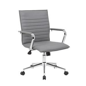 Casino Vinyl Task Chair/Gray/23x26x35.5-38.5" Ea