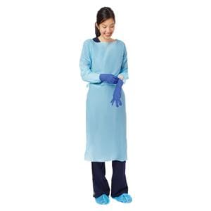 Thumbs Up Isolation Gown Polyethylene Film Universal Blue 75/Ca