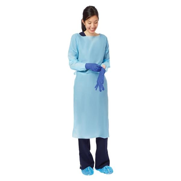 Thumbs Up Isolation Gown Polyethylene Film Universal Blue 75/Ca