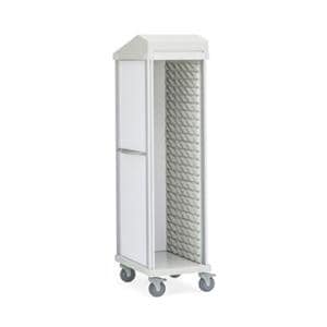 Supply Cart 28.75x20x81" 5" Caster/2 Locking Roll-Top Door