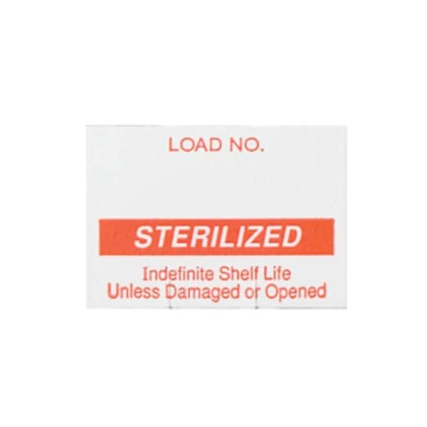 Sterilization Record Label White / Red 8000/Pk