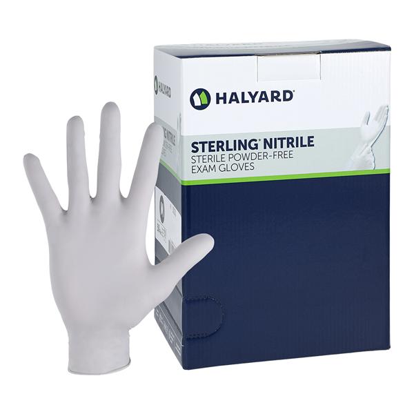 Sterling Nitrile Exam Gloves Medium Gray Sterile