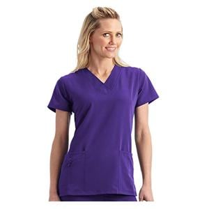 Jockey Scrub Scrub Top V-Neck 3 Pockets Short Sleeves 2X Small Purple Ea