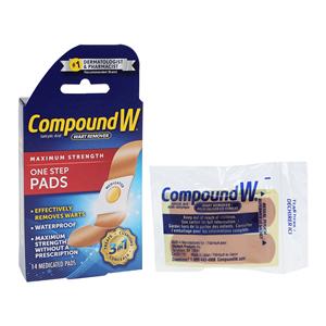 Compound W Wart Remover Pads One Step 14/Bx, 12 BX/CA