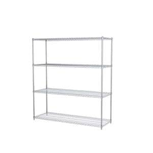 Storage Shelving Unit Chrome Wire Ea