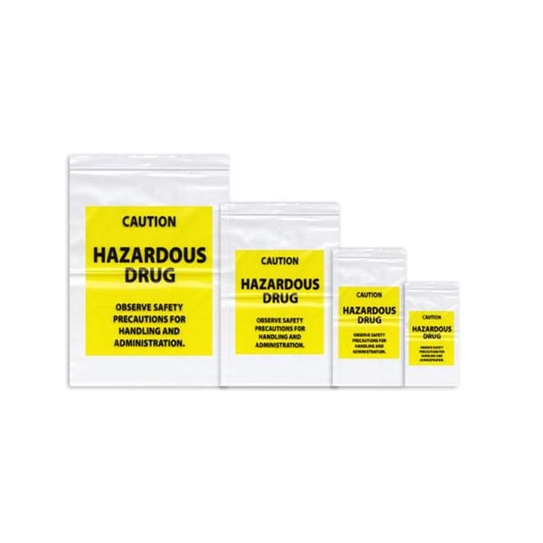 Bag Ctn Hzrd Drg Observe Sfty Precautions f/ Hndlng & Admin 6x9" 4mL 1000/Ca