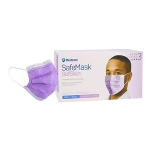SafeMask Sofskin Procedure Mask ASTM Level 3 Lavender Adult 50/Bx