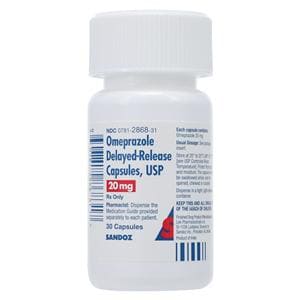 Omeprazole DR Delayed-Release Capsules 20mg Bottle 30/Bt