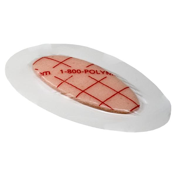 PolyMem Shape Film/Foam Adhesive Dressing 2"x3" Oval Pink