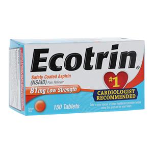 Ecotrin Tablets 81mg Low Dose Low Dose 150/Bt