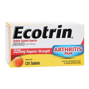 Ecotrin Arthritis Pain Tablets 325mg Regular Strength 125/Bt